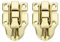 Lot de 2 loquets à bascule de style rétro en métal antique avec vis de montage pour boîte à bijoux, armoire, boîte en bois (doré)