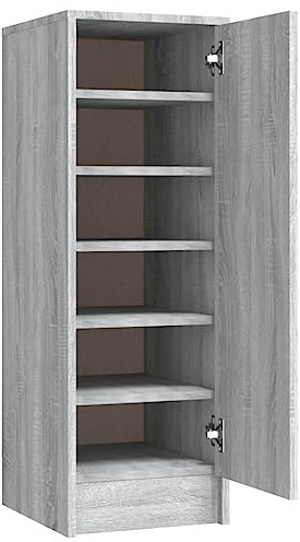 vidaXL Schuhregal Regal Schrank Schuhschrank Schuhablage Schuhständer Schuhaufbewahrung Schuhtruhe Schuhorganizer Grau Sonoma 32x35x92cm Holzwerkstoff