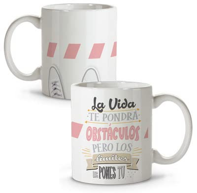 LolaPix Tazas Desayuno Originales. Taza Ceramica 330 ml. Regalos con Frases. Tazas con Mensajes.