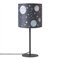 Paco Home Tischleuchte Kinderzimmer Stofflampenschirm Tischlampe Nachttischleuchte Rund Babyzimmer Mond Sterne E14 Mit Stecker