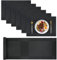 Homcomodar Table Place Mats Set of 6 with 180cm Table Runner Heat Resistant Placemats Set for Dining Tables(Black)