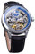 FORSINING Herrenuhr Tourbillon Mondphase Automatische Herren Leder Armbanduhr Mode Business Skelett Luxus Handaufzug Uhren, silber / schwarz, Klassisch