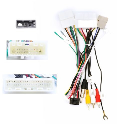 16pin Car Stereo Radio Power Wiring Harness with Canbus Box for Nissan X-Trail Teana Navara Qashqai Sentra with Bose Amplifier & OEM Rearview Camera