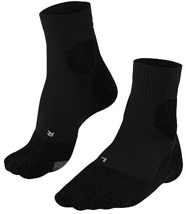 FALKE Herren Laufsocken RU Trail Grip M So Funktionsmaterial antiblasen 1 Paar, Schwarz Black 3000, 44-45