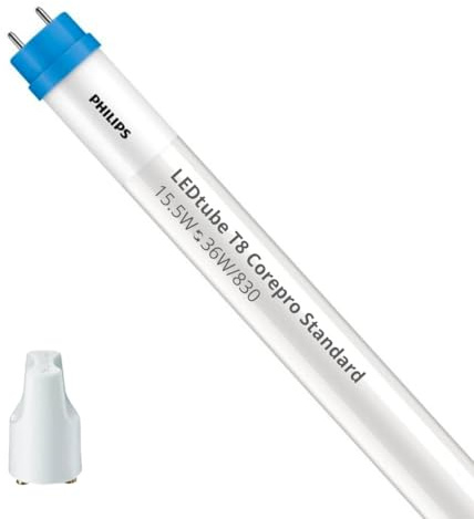 PHILIPS LED Röhre T8 CorePro (EM/Mains) Standard Output 15.5W 1700lm - 830 Warmweiß | 120cm - Ersatz für 36W