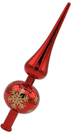 Anneome Christmas Tree Toppers Premium Plastic Xmas Tree Decoration Ornament for Home Office Hotels and Parties Vintage Shiny Finial with Texture for Festive Atmosphere