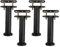 Bed Support Legs, Metal Adjustable Legs for Bed, Heavy Duty Bed Center Frame Middle Reinforce Circular Bottom Extendable Slat Support Leg for Cabinet Sofa Bed Frame Replacement Parts (Black 4 Pcs)