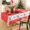 iEvery Tischdecke Weihnachten140x180 Fleckschutz Weihnachtstischdecke Schneeflocke Abwaschbar Tischtuch Polyester Table Cloth für Weihnachtstag Küche Neujahr Party Dekoration