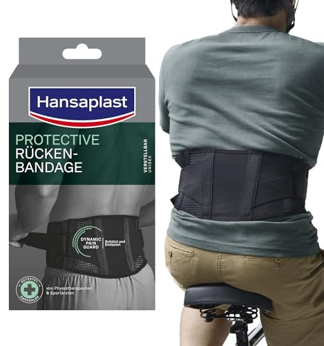 Hansaplast Protective Bandage dorsal avec niveau de compression individuel, attelle dorsale pour soulager la douleur, taille unique - réglable