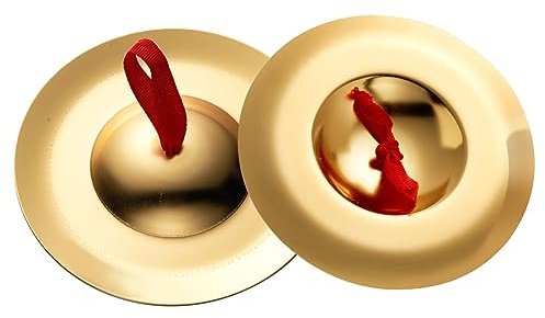 Evvmnaks 12 cm Metall Kupfer Becken Musikinstrument Becken Musik für Kinder Beleuchtung Rhythmus Metronom Geschenk Becken musikalische Leistung