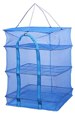 JOEBO Food Dehydrator Food Dehydrator Food Dehydrator Foldable Fishing Net Multi- Layer Drying Net Basket Dryer Net Hanging Cage Drying Net Basket Laundry Drying Rack Collapsible Plant Rack
