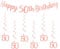 bng-bng 50th Birthday Party Decorations Rose Gold with Happy 50th Birthday Bunting Banner Hanging Swirls Streamers for Women Lady Age 50 Anniversary Party Decor Supplies