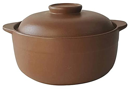 Casserole Pot,Casserole Dish with Lid,Casserole Stew Pot Braising Pan,Ceramic Heat Resistant Health Soup Pot,Unglazed Casserole Dish forPregnant Women Unglazed 0.8 Litre