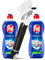 Spülmittel Pril mit nachfüllbarer Reinigungsbürste im praktischen Set, Geschirrspülmittel, Handgeschirrspülmittel, höchste Fettlösekraft (2x 675 ml)