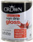 AMK® Crown Non Drip Gloss Paint 750ml Pure Brilliant White Interior Wood Metal Finish Easy Application Less Mess High Sheen Durable Wipeable Trim Skirting Doors Frames Solvent Based