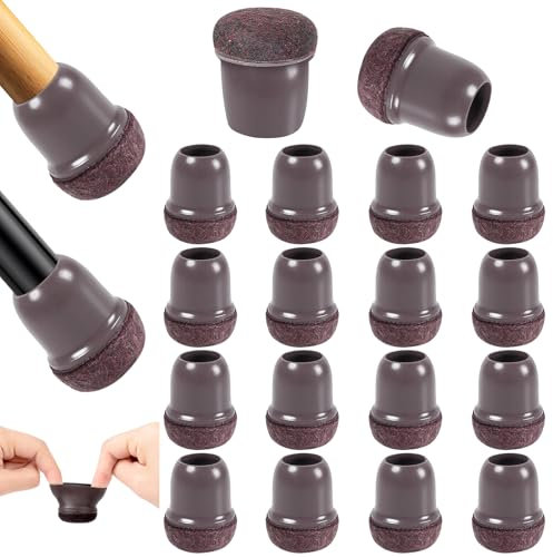 AiQInu 16 Stück Stuhlbeinkappen,Stuhlbein Schutzkappen Klein,Chair Leg Caps,Silikon Stuhlbeinkappen Schräge Stuhlbeine, Schutz für Stuhlbeine Stuhlbeinschoner(14-19mm)
