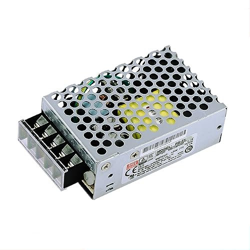 MEAN WELL RS 25W 5V 5A Fuente de alimentación conmutada, CA/CC salida única RS-25-5 transformador de controlador de fuente de alimentación para sistemas ferroviarios, industriales, de comunicaciones o