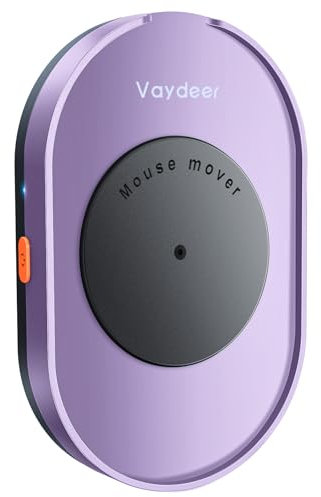 Vaydeer Undetectable Mouse Mover, M4 Mouse Jiggler with ON/Off Switch, Driver-Free Shaker Wiggler for Computer Awakening, Gift Ideal for Men/Women (Light Purple)