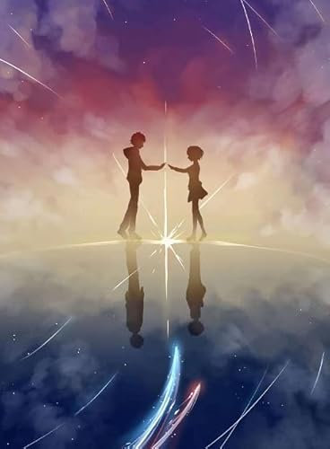 HfmQuisutron Jigsaw Puzzle 1000 Teile Love Fantasy Animated Movie Your.Name Holzspielzeug Für Erwachsene Und Kinder Stressabbau Spiel Pq99Az