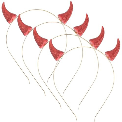 VALICLUD Halloween Teufelshörner Stirnbänder Teufel Ohren Haarband Halloween Stirnband Für Cosplay Kostüm 4 Stück
