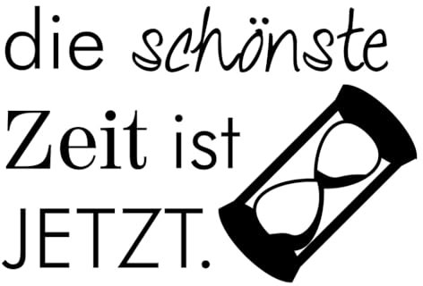 stempelshop4you – liebe 07 Holz | die schönste Zeit ist JETZT | Sanduhr | Liebe & Glück