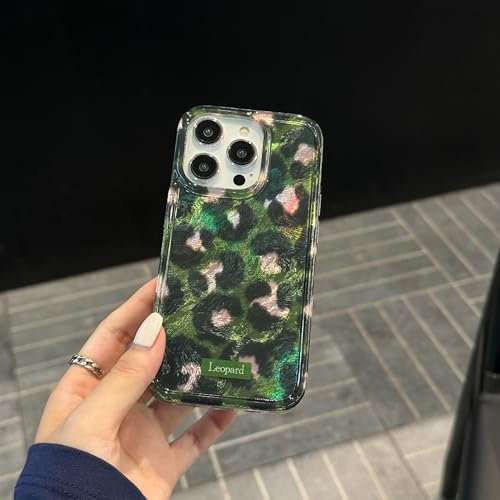 Yhsvie Leopard Mobile Phone Case for iPhone 13 Pro Max Case Glitter Silicone TPU Bumper Case iPhone 13 Pro Max Shockproof Scratch-Resistant Cover Autumn Cute Glitter for iPhone 13 Pro Max Protective