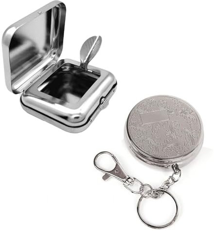 Taschenaschenbecher für Unterwegs 2 Stück, Aschenbecher für Unterwegs Taschenaschenbecher Geruchsdicht Mini, Taschen Aschenbecher für Unterwegs Reiseaschenbecher für Innen Innen Camping Reisen