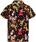 King Kameha Funky-Hawaii-Hemd, Weihnachten, Herren, Kurzarm, Christmas-Written-Santa, Schwarz, 6XL