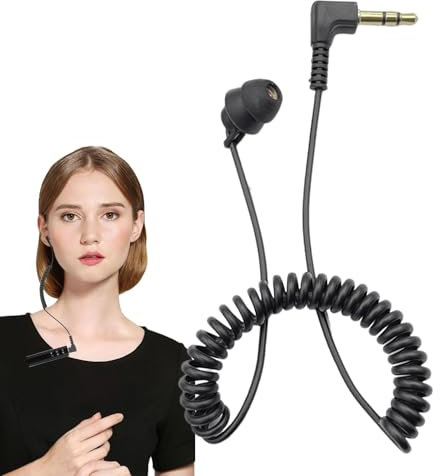 3,5 mm einseitiger Kopfhörer, Feder-Kopfhörer, kabelgebundenes Headset, geräuschisolierend, 3,5 mm Stecker, Sport-Ohrstöpsel, Stereo-Kopfhörer für Smartphones, PC, MP3-Player