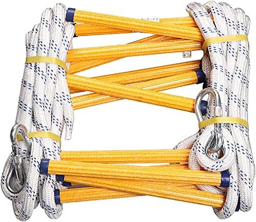 fireproof Rescue Ladder,Fire Escape Ladder, Fire Escape Ladder,Fire-Resistant Rescue Fire Escape Rope Ladder,Emergency Safety Escape Ladder,Multifunctional Ladder/10M