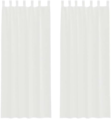 vidaXL Voile Vorhänge mit Schlaufen 2 STK. Weiß 140x260 cm