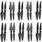 HUVNEXA 10 Stück CW + 10 Stück CCW Propellerblätter Propeller, for HUBSAN H501S X4 / H501C MJX B3 RC Quadcopter Ersatzteil Drohnenpropeller(Black)