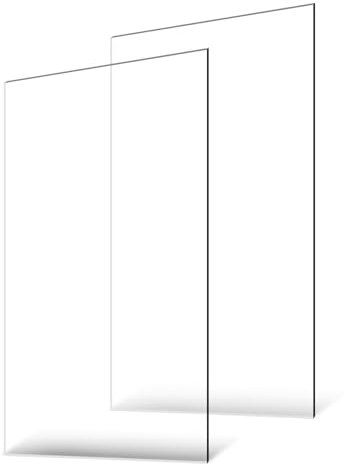 VEVOR Feuille Acrylique, 610x1219 mm, Plaque Plastique Transparente, Épaisseur 3 mm, Lot de 2, Facile à Découper Percer, Résistance, pour Artisanat, Couverture de Cadre Photo, Affichage de Bricolage