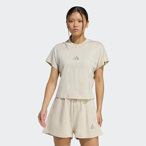 adidas Women's All SZN T-Shirt, Crystal Linen, XL
