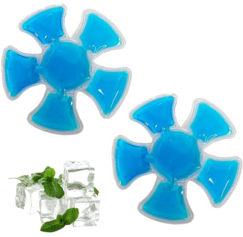 Kühlkissen für Hut,Ice Pack Hat Liner,2PCS Kühlakkus für Mütze,Faltbarer Hut Eisbeutel Einsatz,Wiederverwendbare Eismütze Pack für den Sommer,Huteinsatz, lindert Sommerbeschwerden