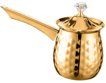 Mobestech Vintage Türkische Kaffeekanne Metall Mit Hitzebeständigem Griff Retro Design Für Kaffee Teeliebhaber Klassischer Kaffeekocher Elegant Und Ergonomisch