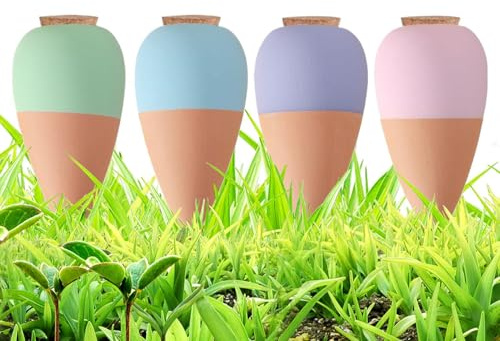 Plant Watering Post | Flower Watering Spikes | Clear Orchid Sticks Acrylic Vine Support Holder | 4 Pcs Automatic Water Stakes for Garden,Garden