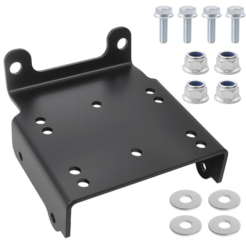 Cutetool ATV Winch Mount Bracket Kit Compatible with Suzuki King Quad 450/500 AXi/700/750, Fits 2000–3600 lb Winches, 4.875 Fairlead, Standard 4-Hole 4 7/8x 3& 2-Hole Mounting