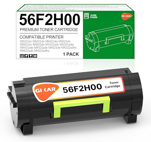 56F2H00 Tonerpatrone Ersatz für Lexmark MS321dn Tonerkassette für Lexmark MS321dn MS421dn MS421dw MS521dn MS621dn MS622de MX321 MX421 MX521 MX522 MX622 Drucker, 15.000 Seiten