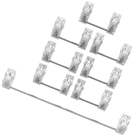 Zuoeay Metal Plastic Hybrided Stabilizers for Gaming Keyboards Low Profiled 6.25Ux 2Ux7 Smooth Keystroke Anti Wobble Technology POM Stabilizer Plastic+Metal