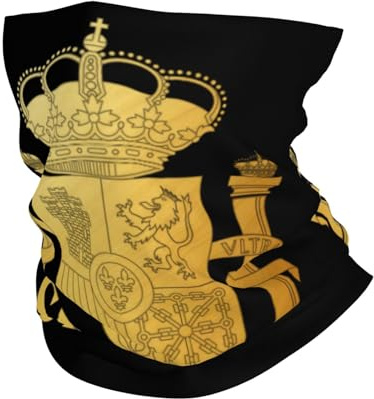 Spaniens Goldenes Emblem Unisex Stirnband Sonnenschutz Halstuch Mikrofaser Kopftuch Für Motorradfahren Motorrad Outdoor