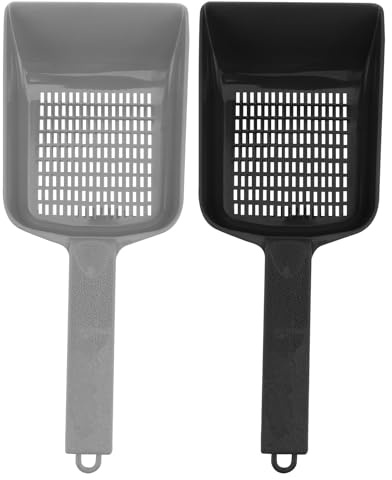 JUMPLAWN 2pcs Reptile Sand Sifters with Mesh Shovel for Lizard Dung Cleaning, Plastic Litter Scoops for Terrarium Substrate Maintenance, Pet Supplies for Reptile Enclosure Hygiene