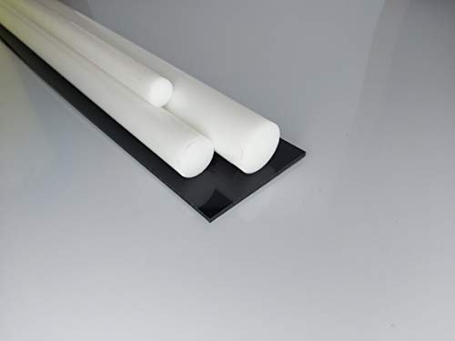 PTFE Barre Blanc Ø 8 mm Longueur 1000 mm (Teflon) Joncs Pleins PTFE