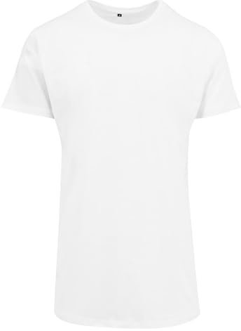 Build Your Brand Homme Shaped Long Tee T-Shirt, Blanc, L EU