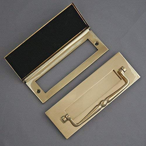 Traditional Brass Letterbox, Clapper & Tidy
