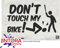 JINTORA - Autoaufkleber Tuning - Auto Aufkleber - Dont Touch My Bike! - 154x99 mm - Auto Sticker Bus Fenster Heckscheibe Camper wetterfest Outdoor Sticker Auto Deko LKW Tuning - schwarz