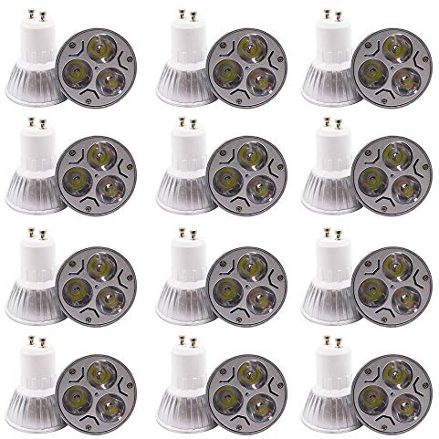Chao Zan 3 Watt GU10 LED Lampen, Ersatz für 20Watt Halogenlampen 280LM, 6000K 30 Grad Abstrahlwinkel LED Birnen (GU10 3W 3LED)