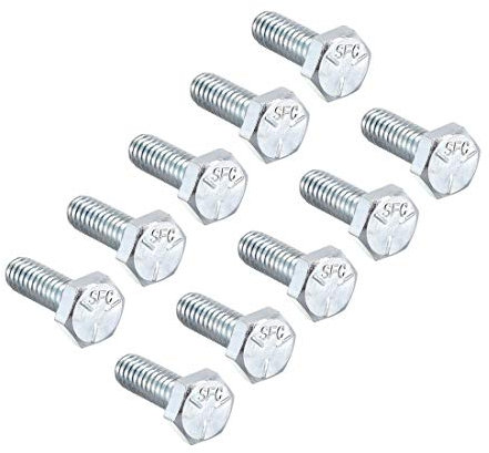 sourcing map Bulloni a testa esagonale in acciaio al carbonio 1/4-20x3/4 fissaggio grado 5 UNC 20pcs