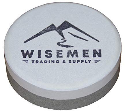 Wisemen Trading Dual Grit Sharpening Puck, Sharpening Axes, Machetes, and Other Tools.