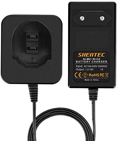 Shentec 1.2V-18V Ni-MH Caricabatterie compatibile con batterie Black e Decker PS120 PS130 PS140 Batterie Dewalt Pod Style 1.2V-18V